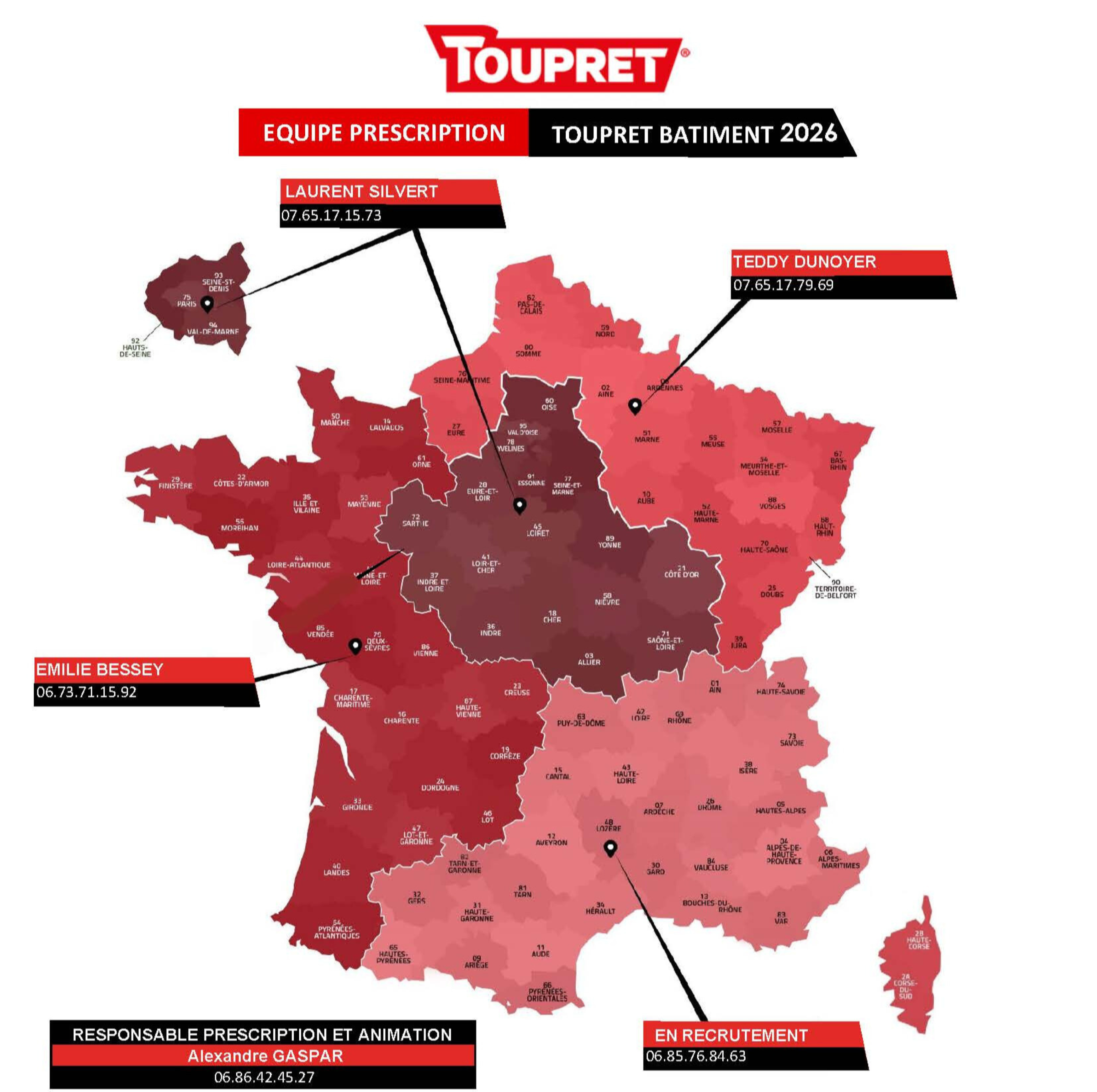 TOUPRET- Carte équipe techniciens Bâtiment 2026
